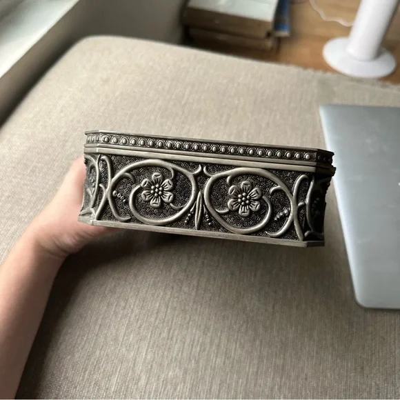 Vintage 70's Godinger Silver Jewelry Box